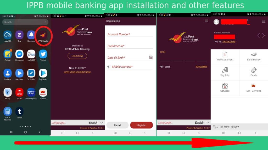 india post payments bank app installation